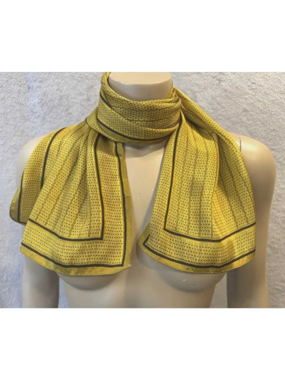 Vintage GLENTEX Silk Scarf, Muted Geometrics, Classic, Unisex 13
